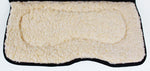Challenger Turquoise Saddle Pad showing fleece lining and wear leather details