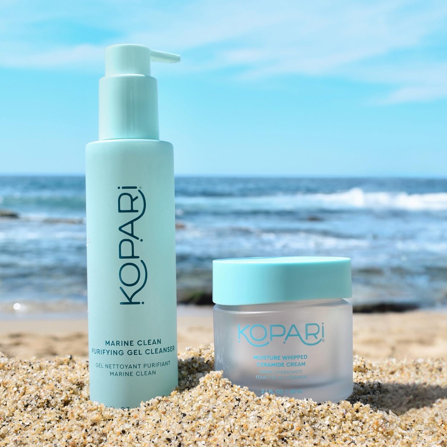 Kopari Marine Moisture Skincare Duo front view authentic USA import