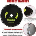 Gashwer brush cutter blade mounted on straight shaft gas trimmer
