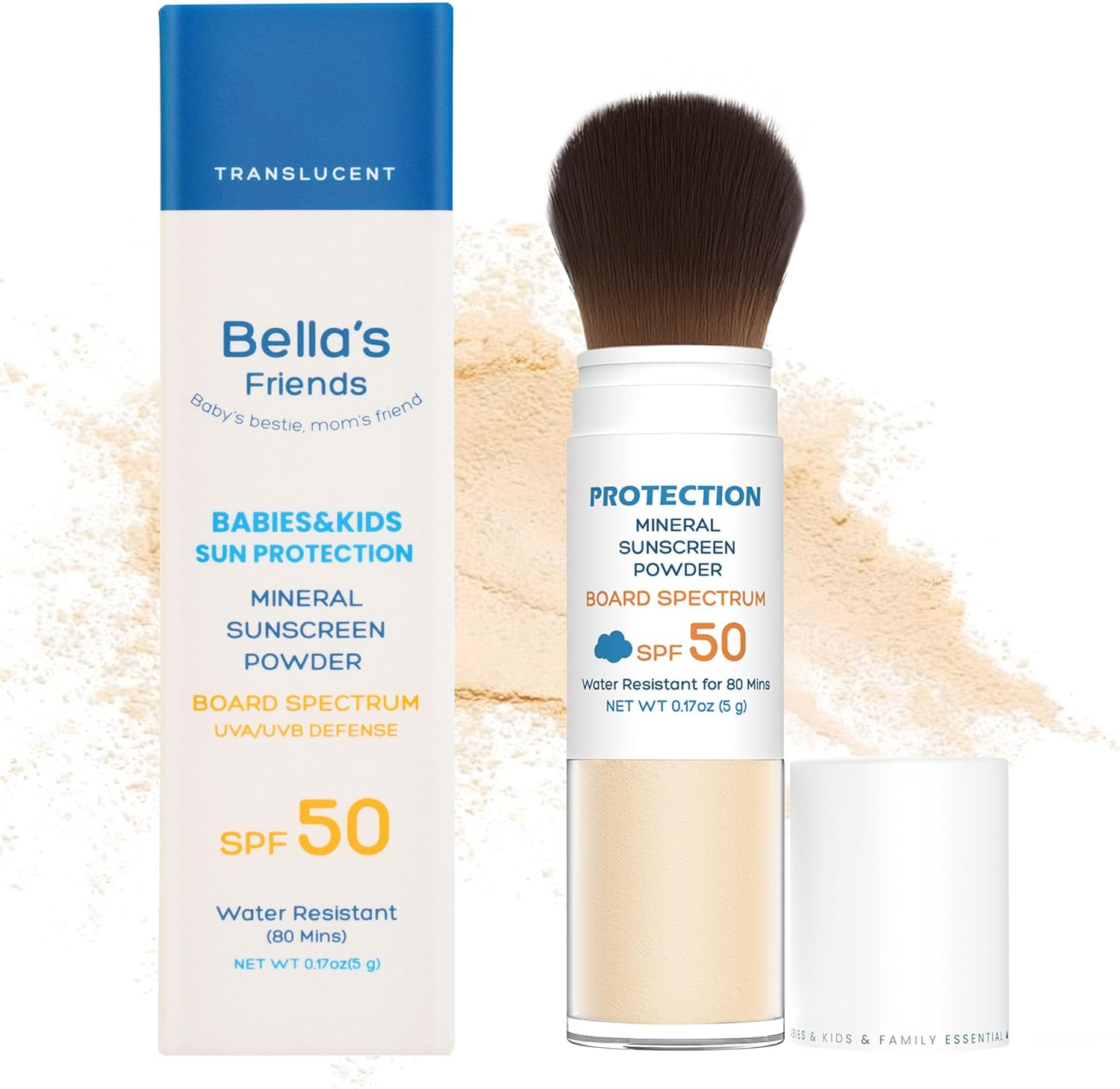 Bella’s Friends SPF 50 Brush-On Mineral Powder Sunscreen front view
