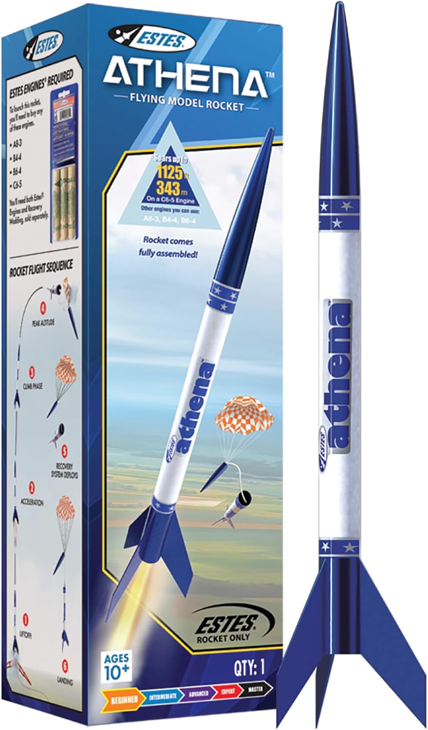Estes 2452 Athena model rocket front view