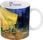 RainCaper Van Gogh Cafe Terrace ceramic fine art coffee mug front view kitchenware