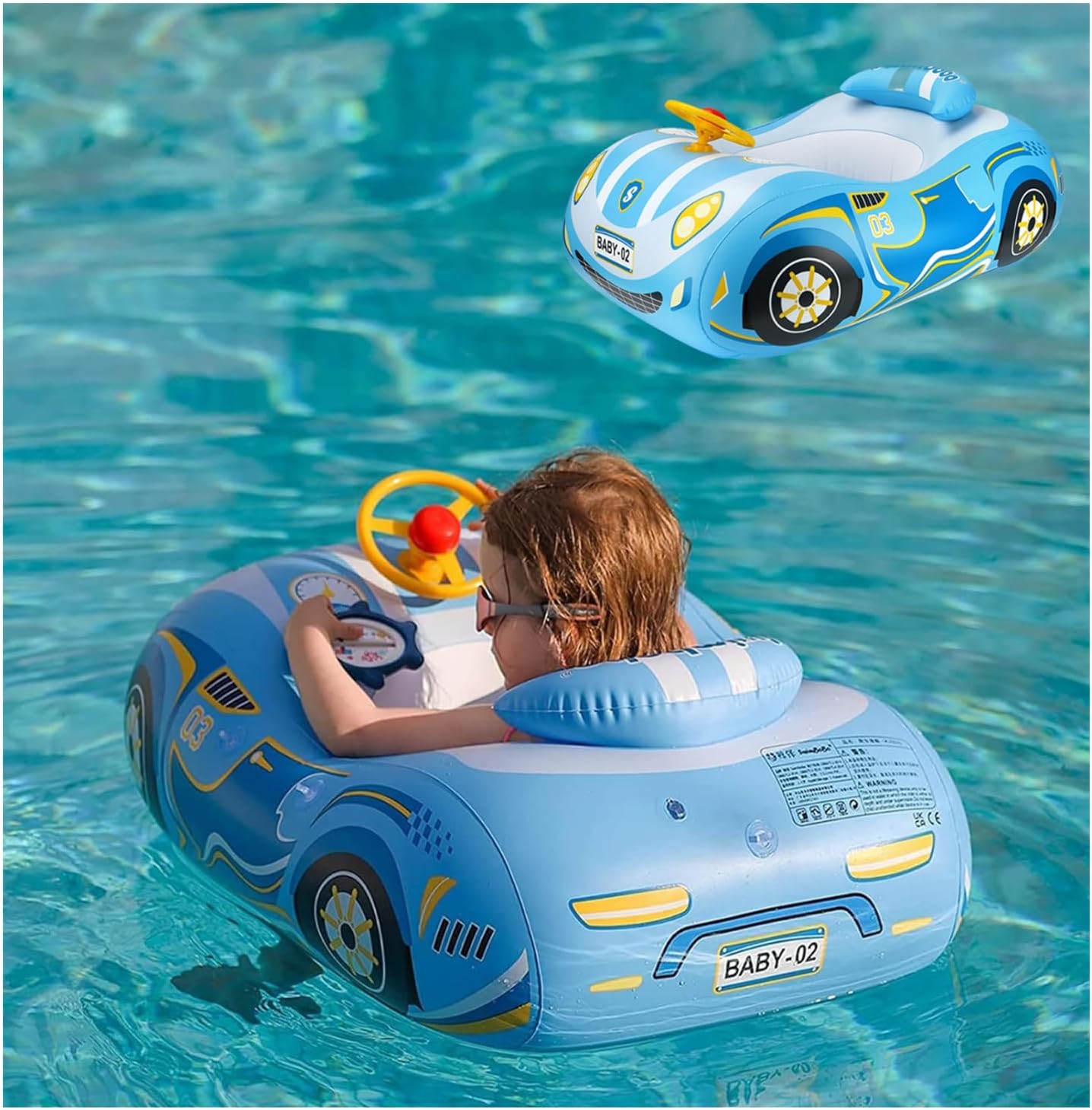 Radshsp 3D Car Baby Pool Float front view