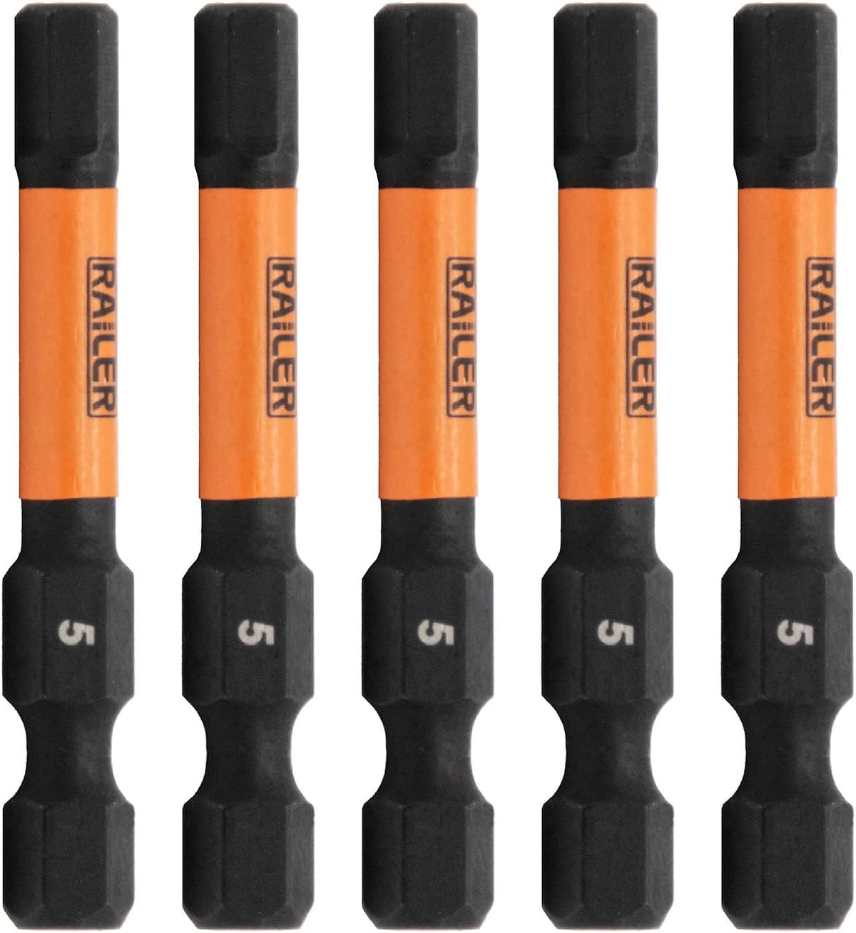 Railer impact driver bits inserted in power drill