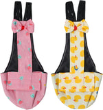 BestParts 2pcs Adjustable Diaper Waterproof Reusable Diapers, Cloth Diaper Wearable Poultry for Farm Pet Goose, Duck, Chicken, Button Adjustable Version (Pink + Yellow, M(1.65-3.31pounds), 1, Count) - Image 15