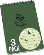Rite in the Rain Weatherproof Top Spiral Notebook, 4" x 6", Tan Cover, Universal Pattern, 6 Pack (No. 946TL6) - Image 10