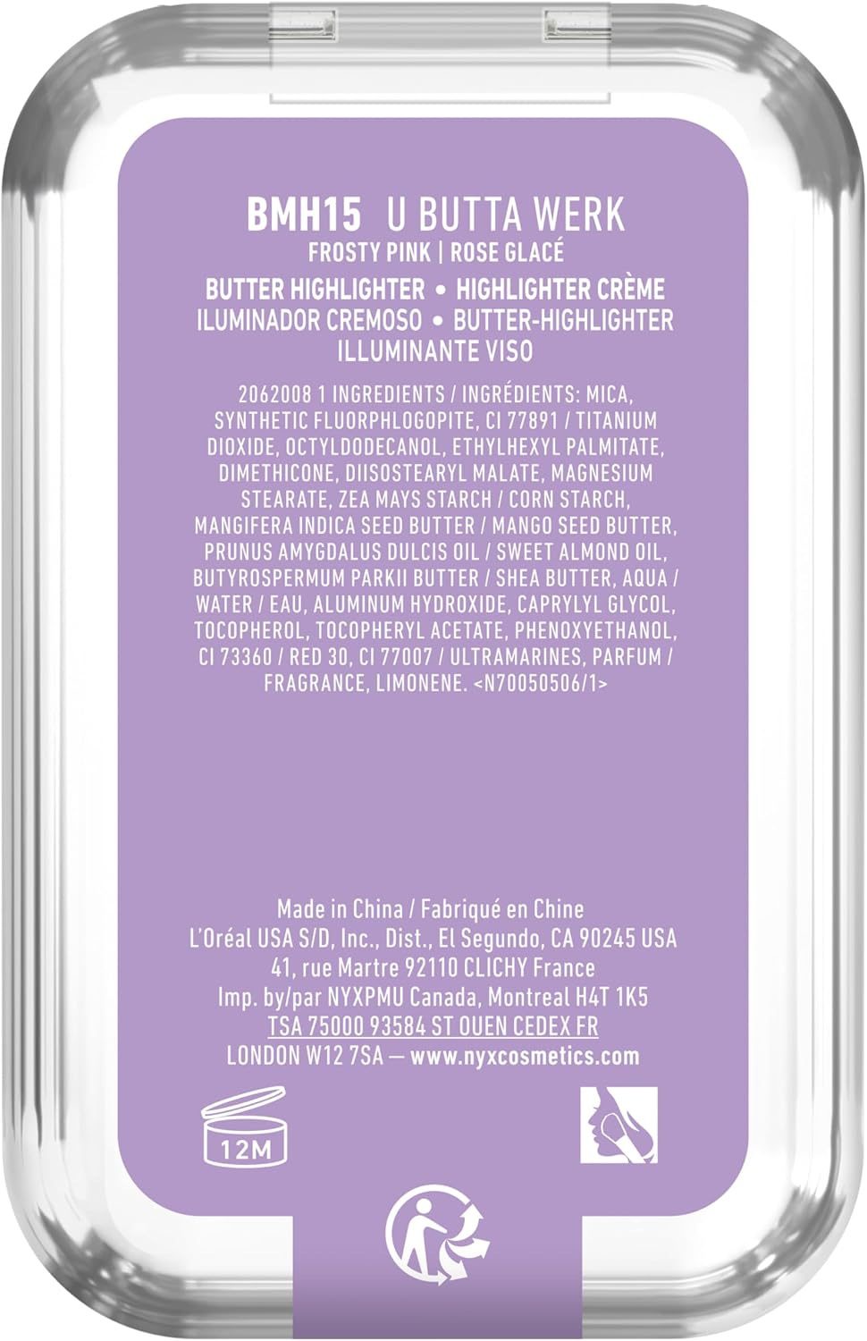 NYX PROFESSIONAL MAKEUP Buttermelt Highlighter, Powder Highlighter Makeup, With Up to 12H Wear and High Impact Glow - 15 U Butta Werk (Frosty Pink) - Image 12