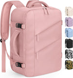 Capolo pink travel backpack front view carry on