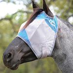 Cashel fly mask hook and loop closure mechanism