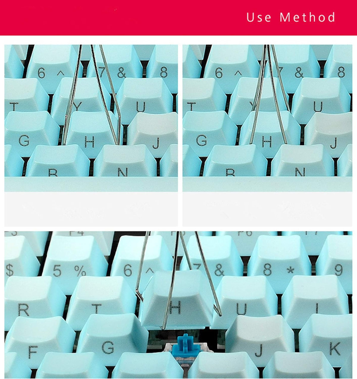 Flexible wire loops on Ortarco keyboard maintenance tool