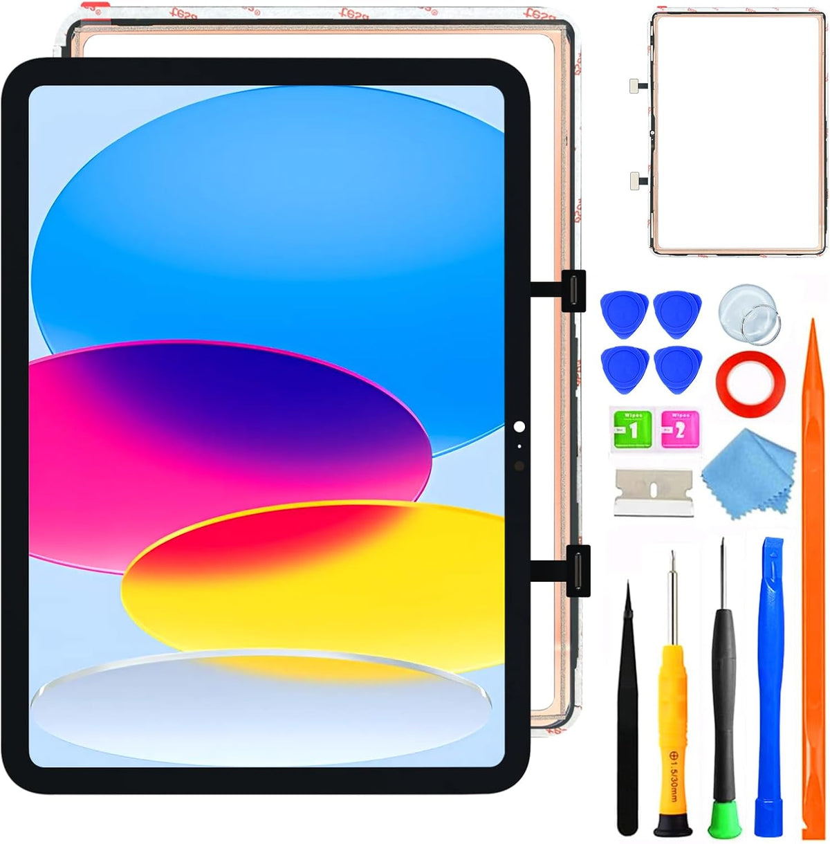 oiKaFex iPad 10th generation screen replacement kit front view with tools
