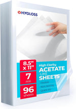 Hygloss 8.5" x 11" Acetate Paper - 7 Mil Clear Acetate Sheets for Crafts Projects, Classroom Stencil Sheets, Overhead Transparency Sheets for Projector, Clear Plastic Sheet (Not for Printers) 25 Pack - Image 10