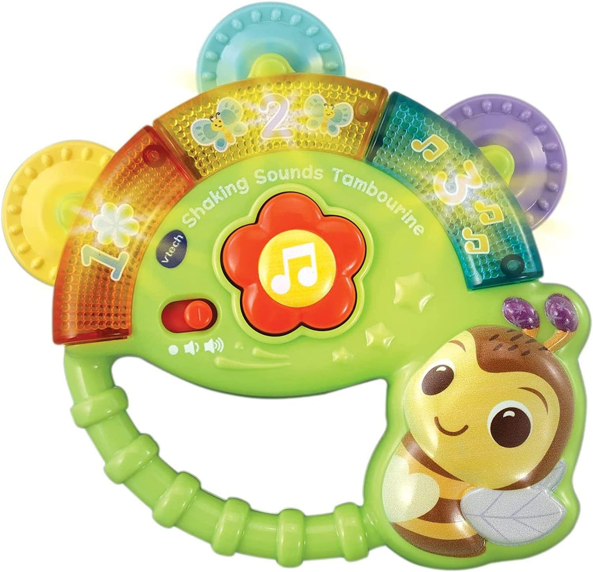 VTech baby shaking sounds tambourine front view sensory toy