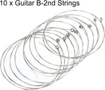 Detailed shot of guitar string bead ends and winding texture.