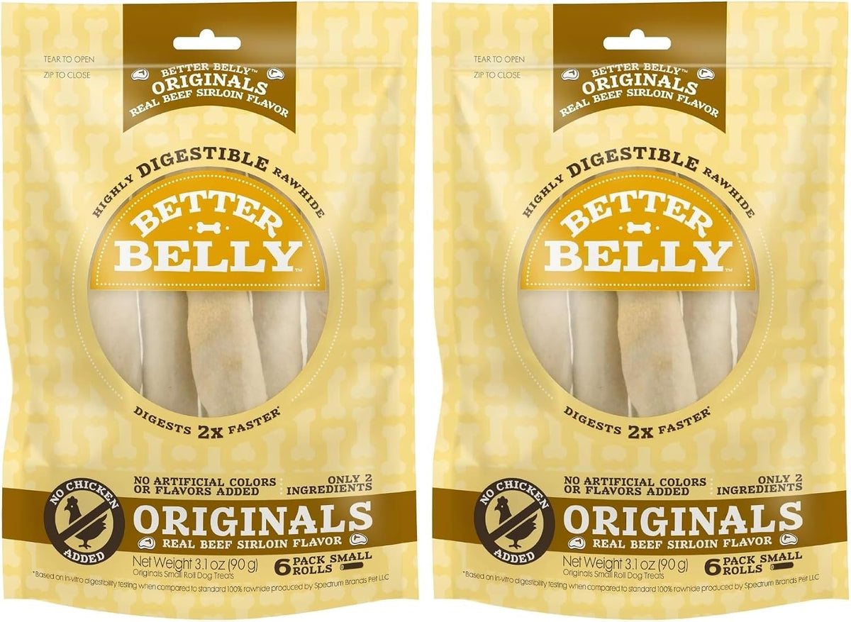 Better Belly Proteins with Real Venison Small Rolls 6 Count, Digestible Rawhide for Dogs, 4.2 OZ - Image 15