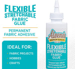 Aleene's stretchable fabric adhesive being applied to stretchy textile