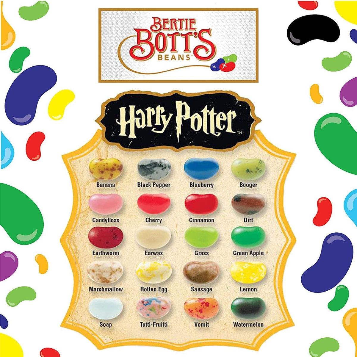 Jelly Belly Harry Potter's Favorites, Gift Pack of 4 (Butterbeer Barrel Tin, Bertie Bott's Every Flavor Jelly Beans, & Jelly Slugs Chewy Candy) - Image 4