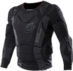 Troy Lee Designs UPL7855 HW Heavyweight Protective Long Sleeve Shirt front view showing integrated chest and abdominal foam armor panels