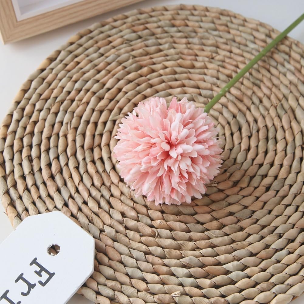 HoYuanFlo light pink silk chrysanthemum flowers close up petals