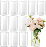 12pcs Glass Cylinder Vases for Centerpieces - 4 Inch Small Flower Vase for Wedding Decorations, Clear Glass Flower Vases Floating Candle Holder for Table Centerpiece Wedding Home Dcor - Image 10