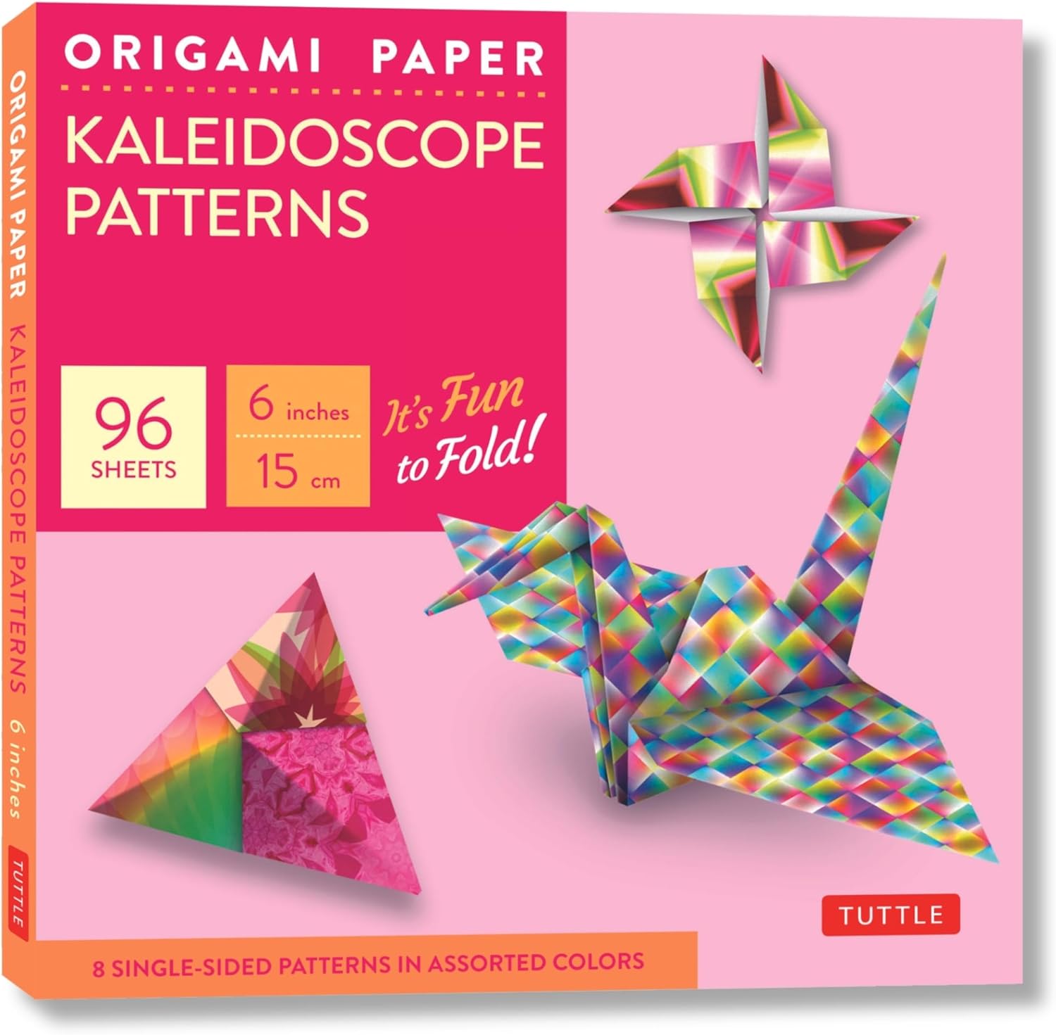 Origami Paper - Kaleidoscope Patterns - 6" - 96 Sheets: Tuttle Origami Paper: Origami Sheets Printed with 8 Different Patterns: Instructions for 6 Projects Included (Tuttle Specials) - Image 1
