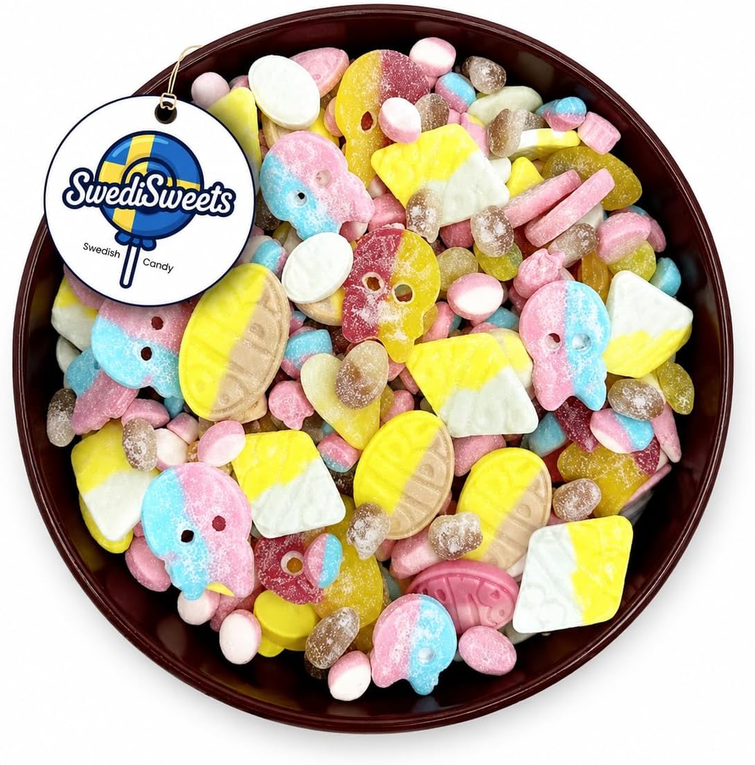 Marshmallow Foamy Mix - Marshmallow Candy Mix - Soft Foam Candy Assortment - Heart Mushroom and Marshmallow Shapes - Sweet Treat Candy Mix - 907g - Image 15