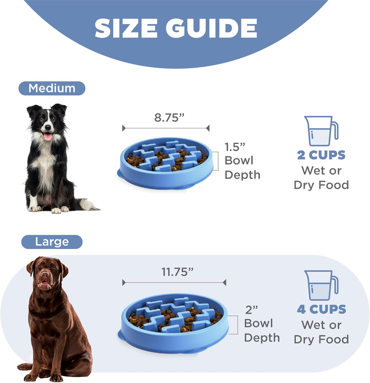 Outward Hound notch pattern slow feeder side angle view
