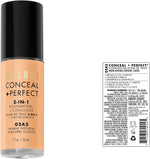 Milani foundation and concealer bottle branding close up