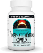 Source Naturals Phosphatidyl Serine Complex 500mg front view bottle packaging