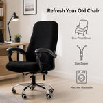 Computer Office Chair Covers for Stretch Universal Rotating Chair Desk Chairs ONLY Chair Covers (Black, Medium) - Image 4