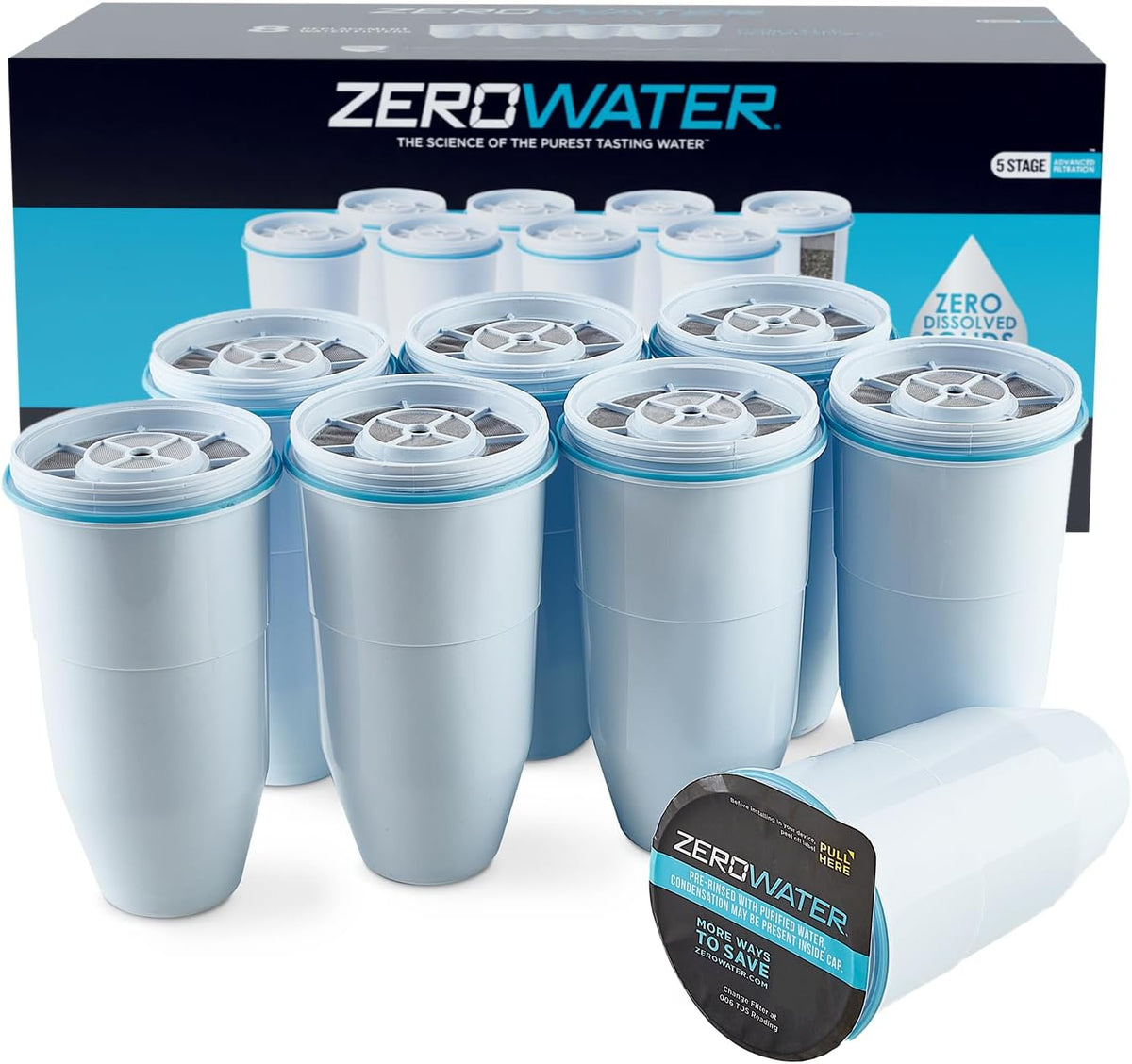 ZeroWater Official Replacement Water Filter Removes PFOA/PFOS 2-Pack - Image 8