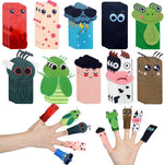 Outus Passover finger plagues puppet kit front view showing colorful felt characters.