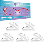 GMS Optical silicone eyeglass nose pads clear front view pack