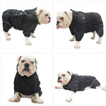 Lovelonglong Waterproof Dog Raincoat - 4-Leg Full Body Dog Rain Suit with Reflective Strips & Leash Opening, Outdoor Dog Jacket for Rainy Weather - Image 12