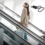 Aquelo QC35 power cord angled perspective