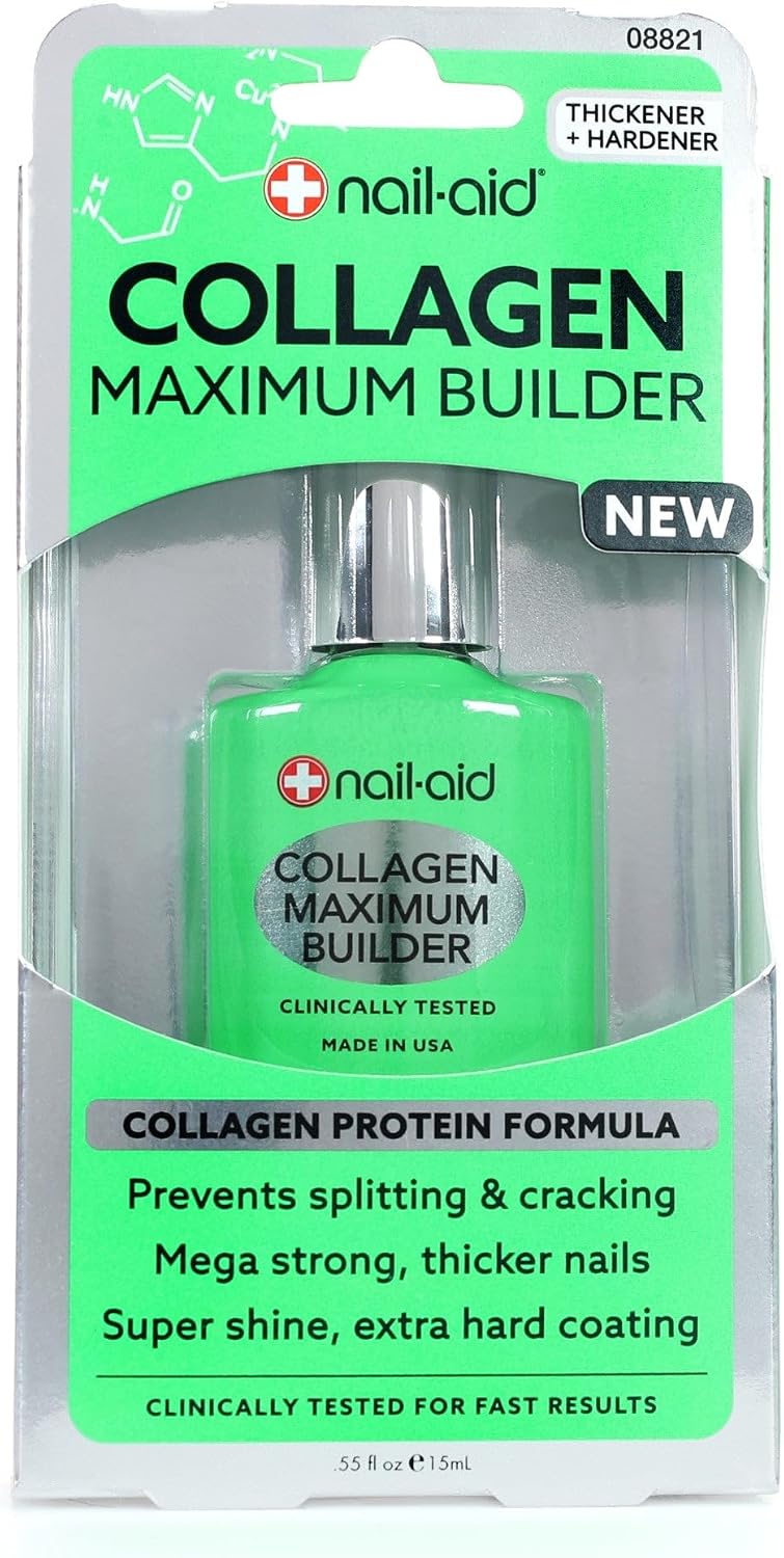Nail-Aid collagen maximum builder nail strengthener front view bottle
