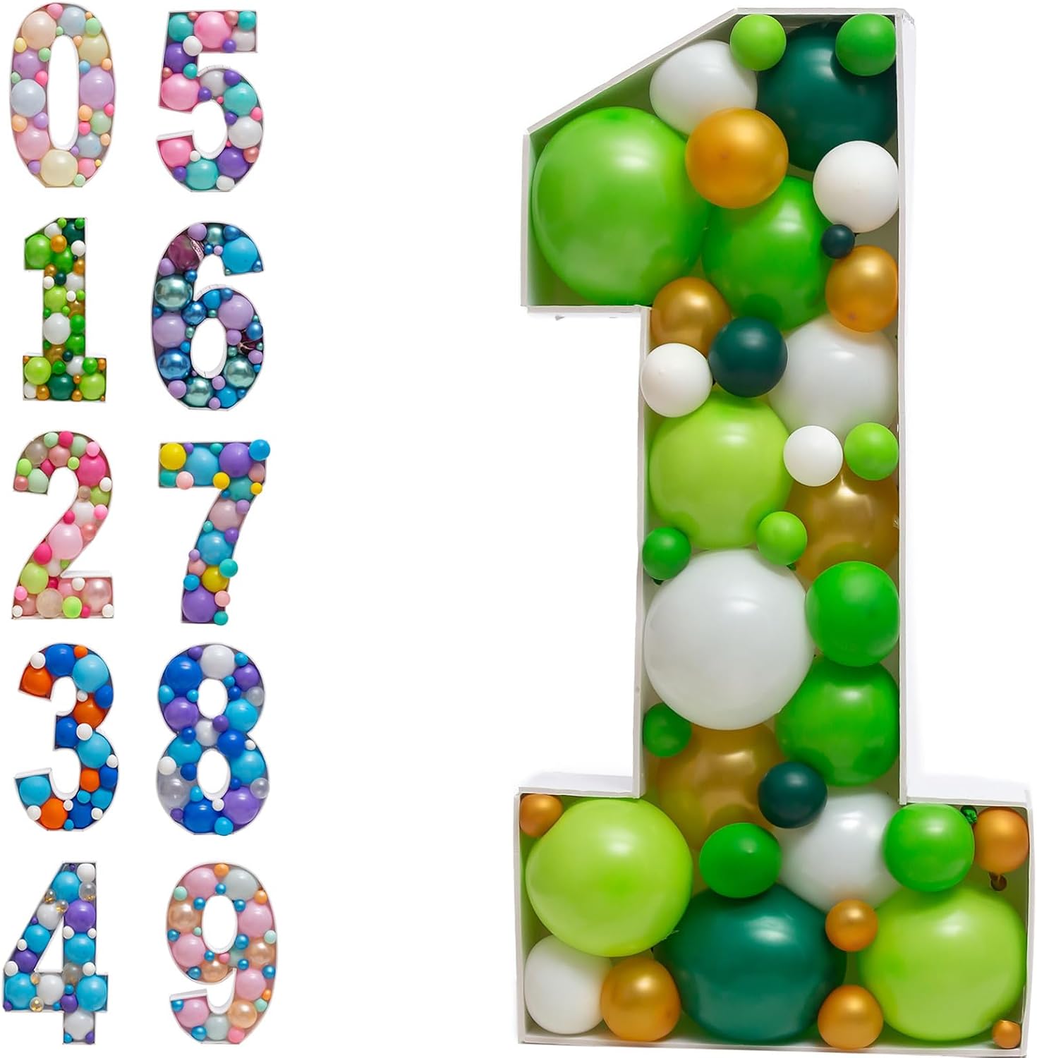 Joybox Design mosaic balloon frame number 1 front view