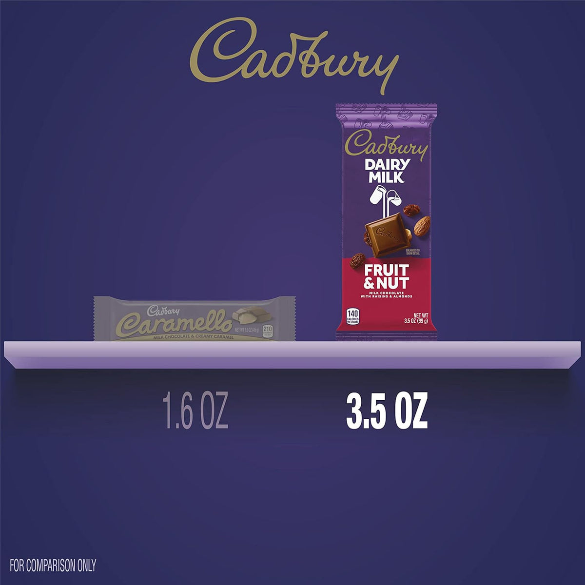 Cadbury Dairy Milk Fruit and Nut imported chocolate bar for Indian consumers.