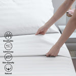 Zaizaihome 600 thread count flat sheet fabric texture close up