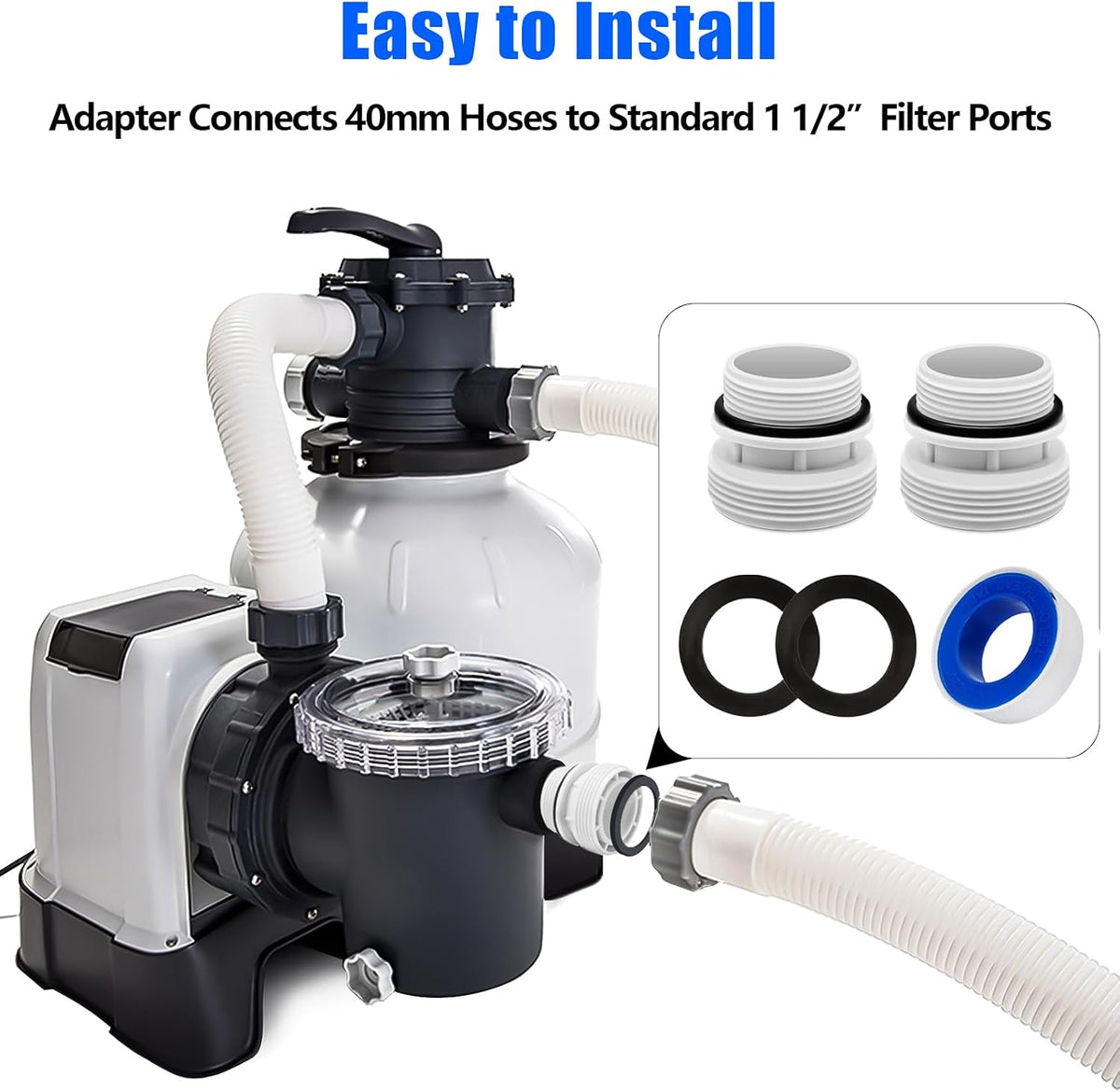 Alocs hose conversion adapter threaded connection view