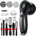 Doeean Electric Foot Callus Remover front view showing LCD battery display.