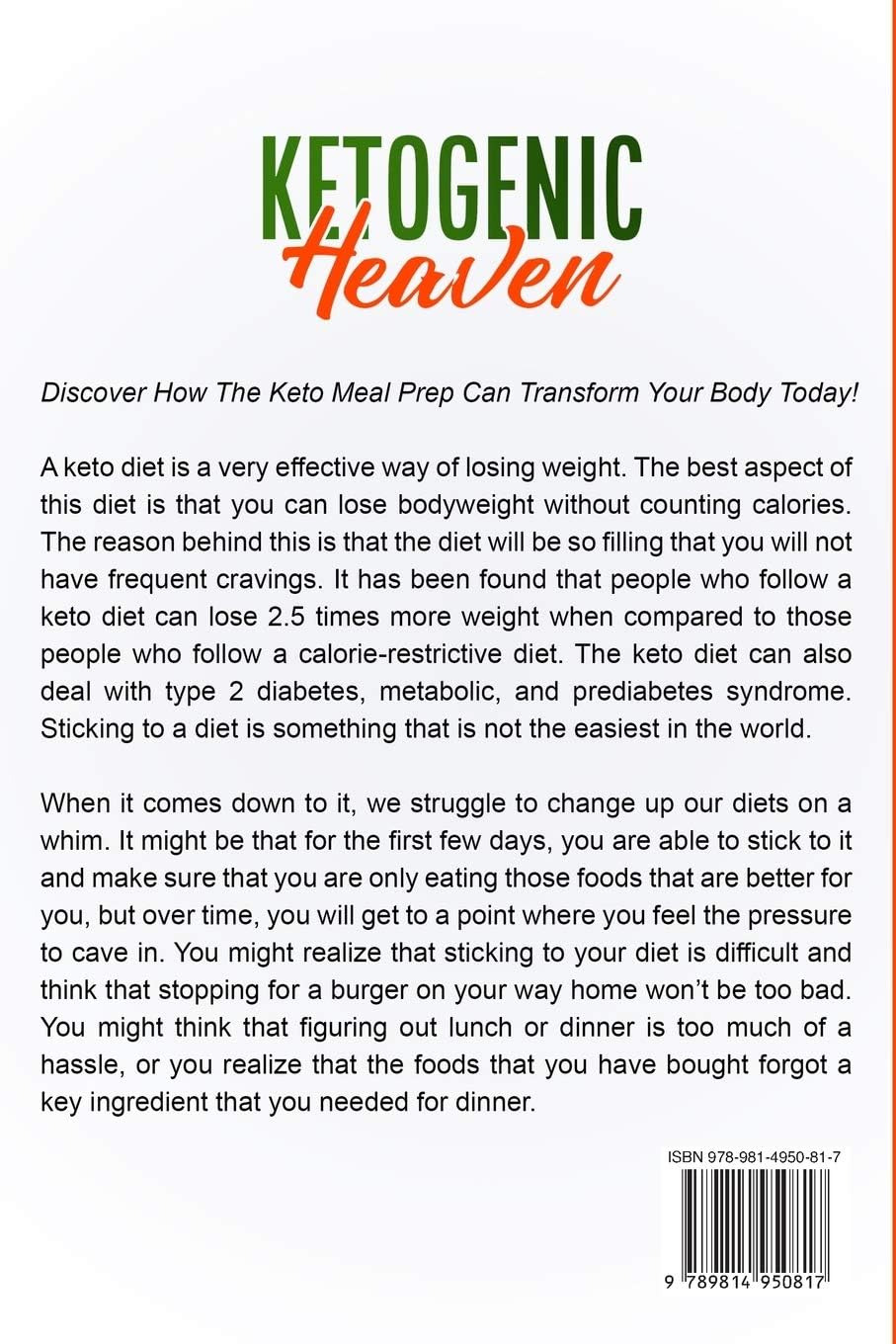 Paula Henry Keto Meal Prep Cookbook For Beginners back cover layout