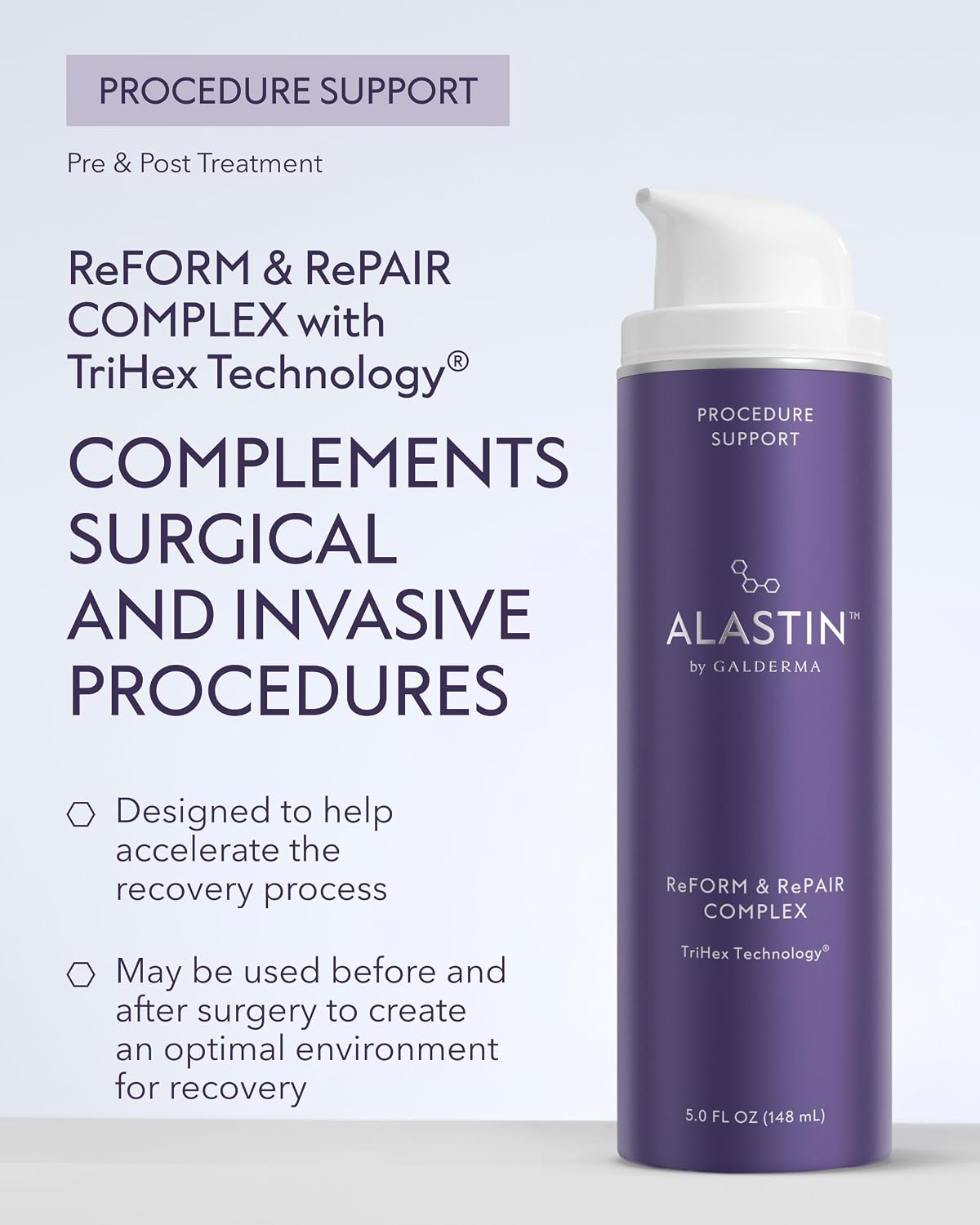Back label of Alastin Reform And Repair Complex showing usage instructions.