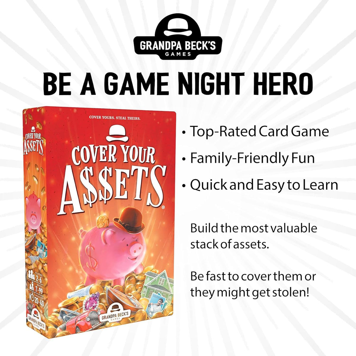Grandpa Beck's Games Cover Your Assets Set Collection Card Game - Image 3
