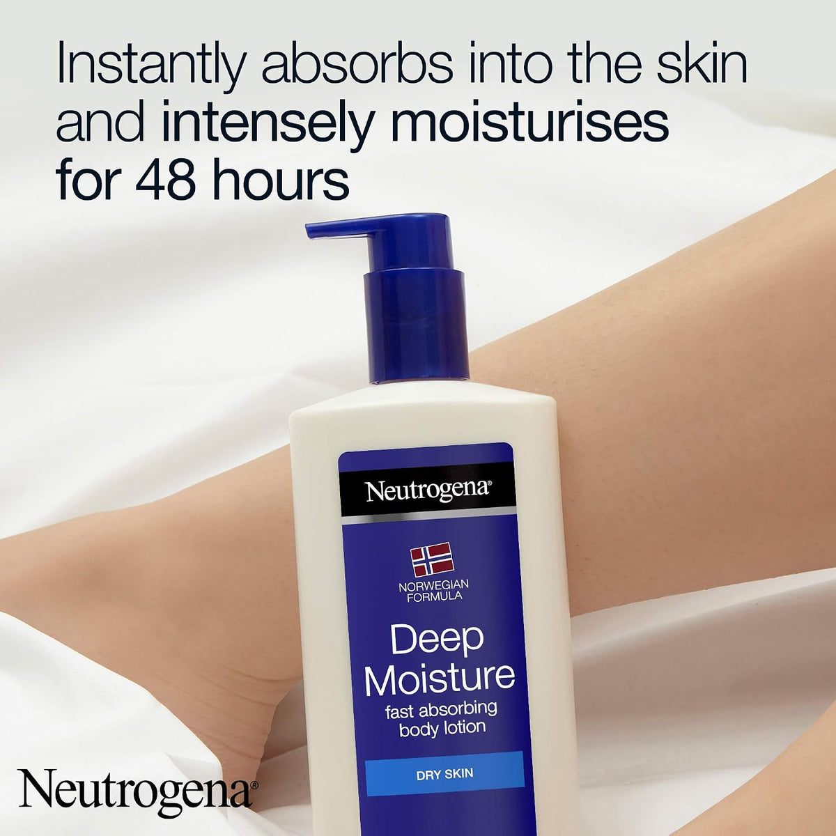 Neutrogena Norwegian Formula Deep Moisture Body Lotion 250ml back side with ingredients list