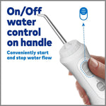 Waterpik Cordless Plus Water Flosser with 4 Flossing Tips, Rechargeable and Portable for Travel and Home, ADA Accepted, White WP-450 - Image 9