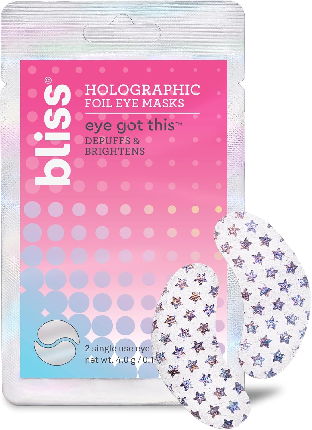 Bliss Eye Got This Holographic Foil Eye Masks 5 pack front view