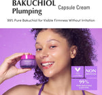 EQQUALBERRY Bakuchiol Plumping Capsule Cream side profile showing net volume