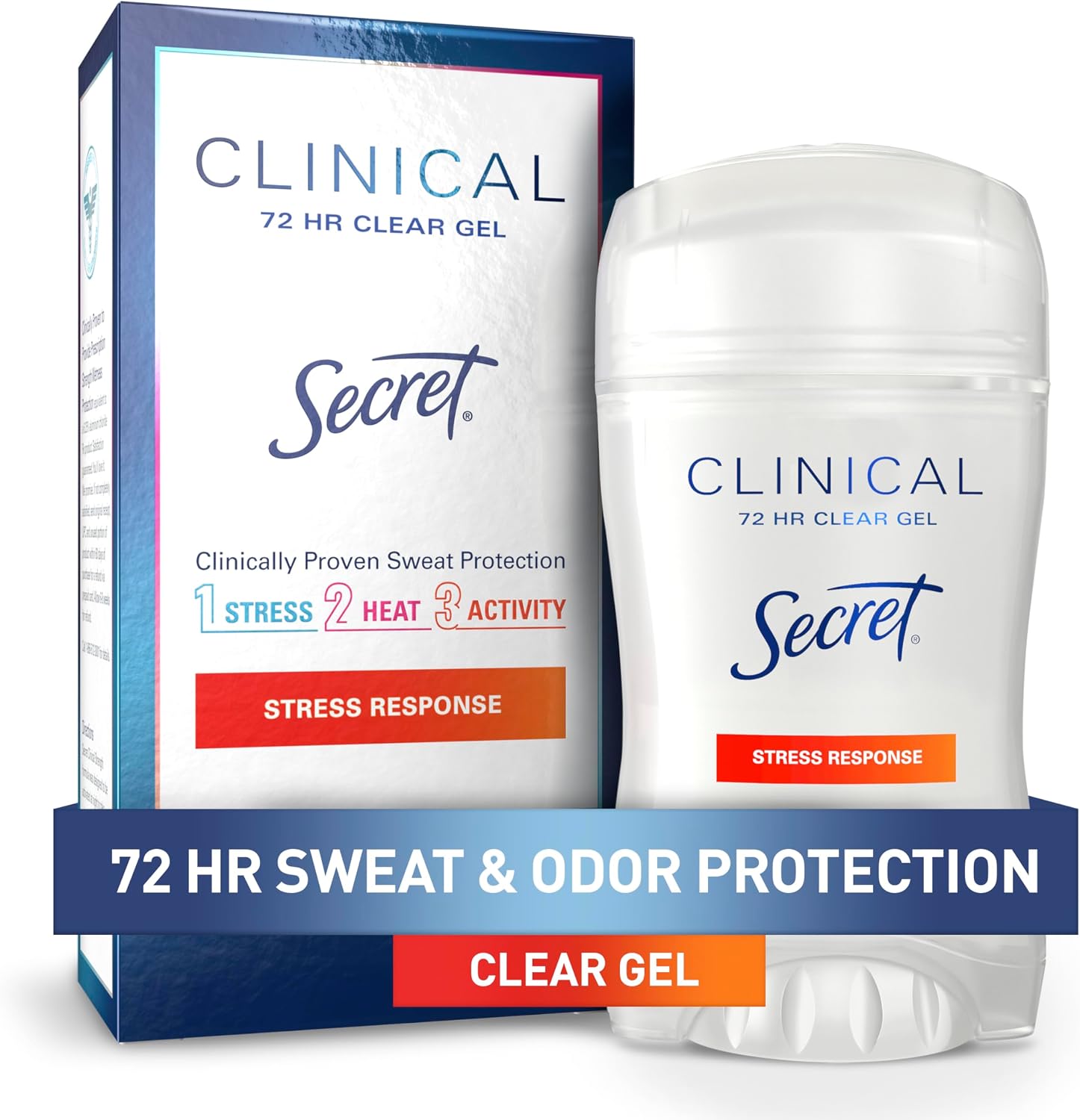 Procter And Gamble Secret Clinical Strength Clear Gel front view