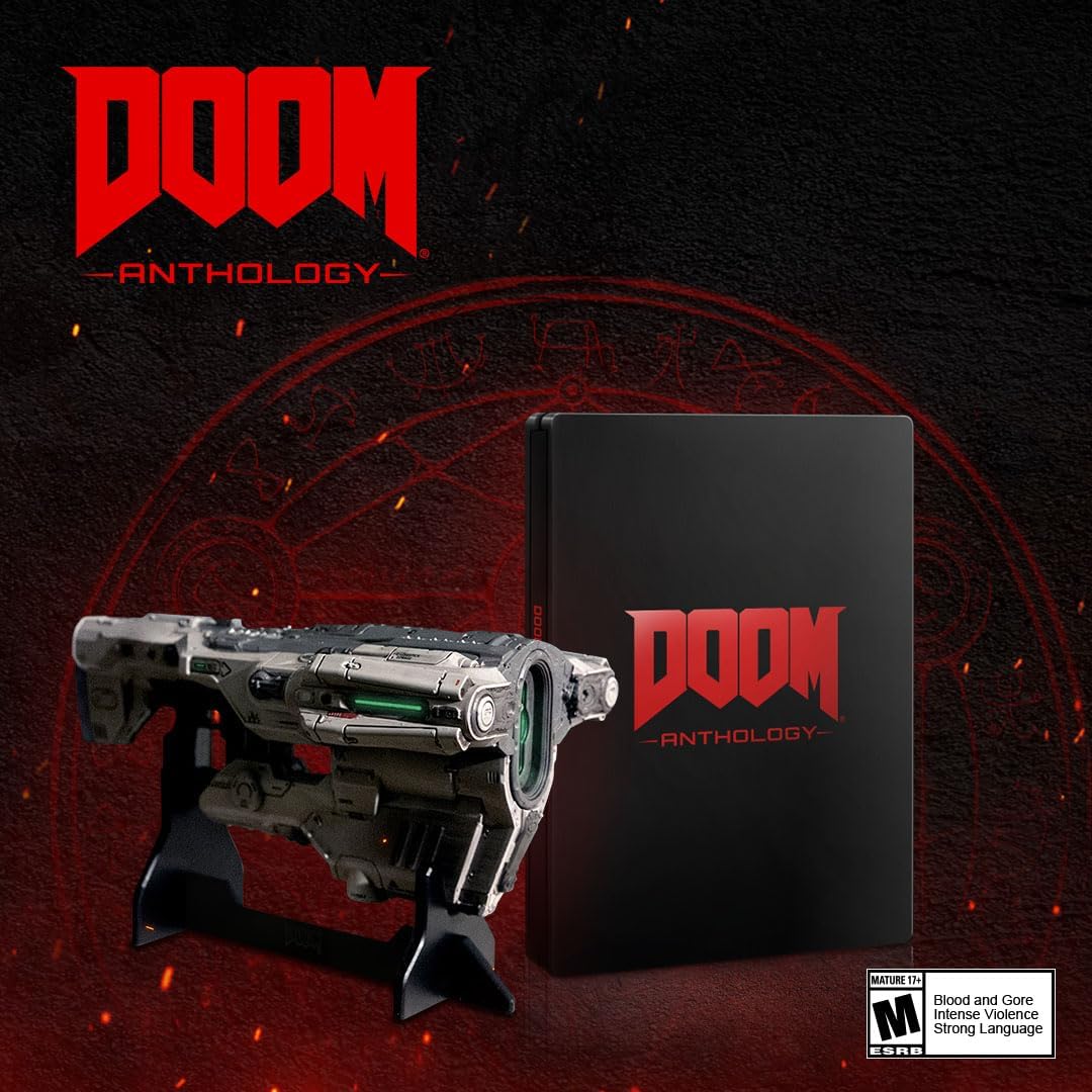 Bethesda Doom Anthology PlayStation code in box front view